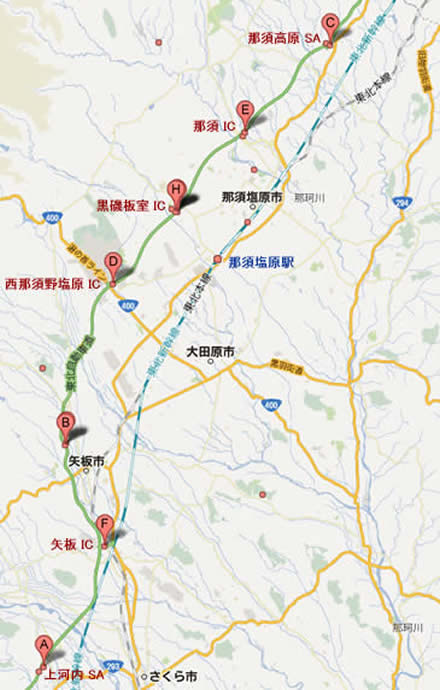 高速出入口地図