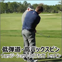 低弾道 高バックスピン ウェッジ ショットの打ち方 レッスン動画 低弾道 高バックスピン ウェッジ ショットの打ち方 レッスン動画
